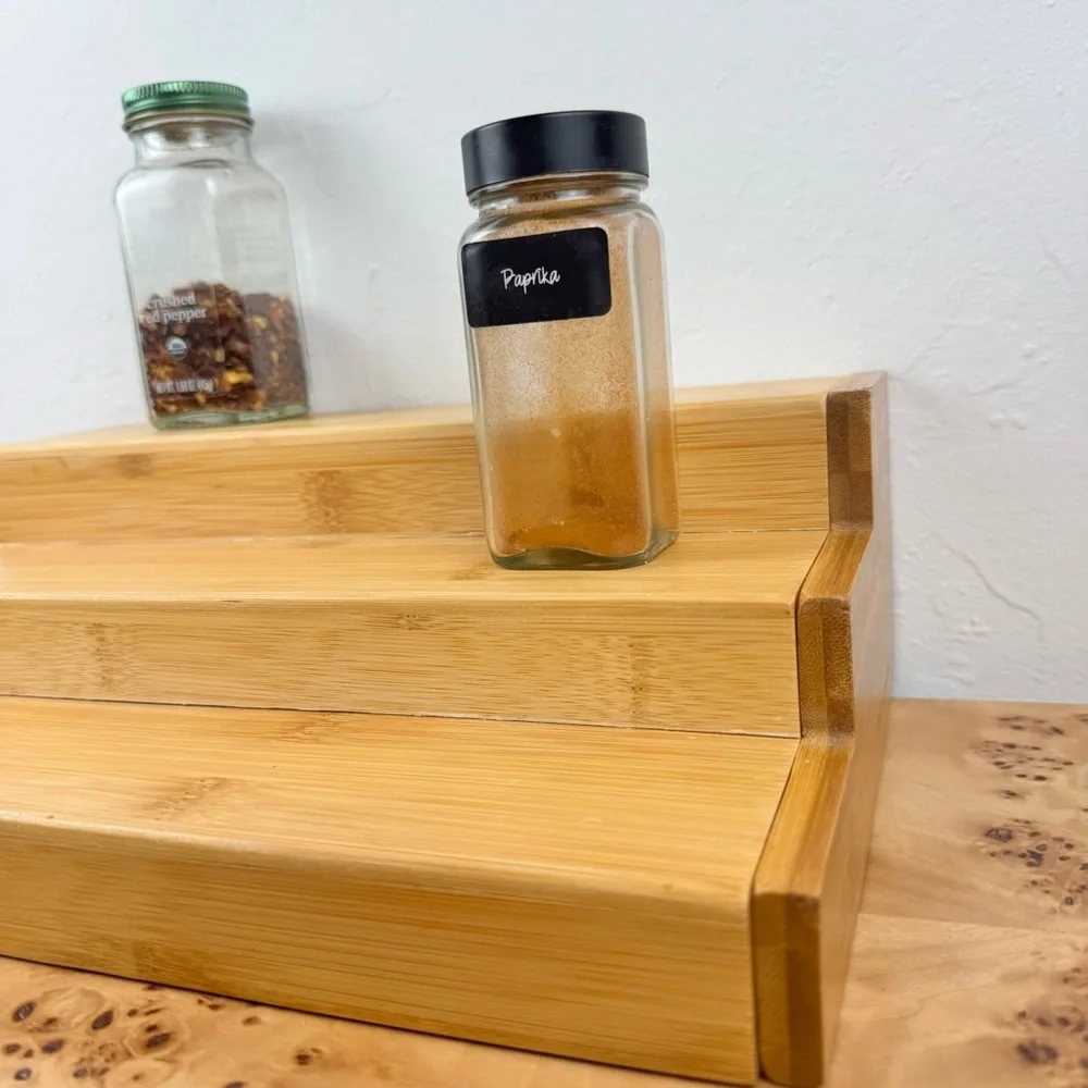 3-Tier Bamboo Expanding Spice Shelf The Container Store $40
